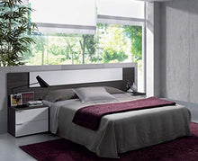 13Casa Winter A1 Testiera e Comodini, 247 x 34 x 92 H Cm, Grigio, Melamina