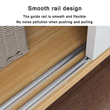 ZKHD Camera da Letto Semplice Armadio A Porta Scorrevole in Legno, Piccolo Appartamento ABBACCABILE GABINETTO di STOCCAGGIO, Affitto Armadio in Camera, Porta Mobile, Memorizzazione Multipla,80cm