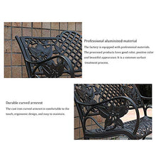 Panca da Esterno In Fusione di Alluminio Panca da Giardino Per Terrazza，Metallo Con Schienale E Bracciolo Panchina Del Parco,Tempo Libero Cortile Balcone Doppio Posto Sedia Portico, Panche Decorativ