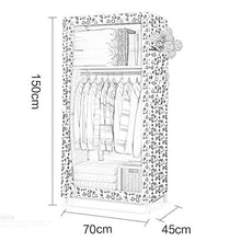 JJZXT Armadio Non Tessuto Fold Portatile Governo di immagazzinaggio Pieghevole Armadio Carino Armadi Matura Bagagli Piatto Silding Porta
