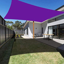YTQ Rettangolo Vele Parasole Vela Copertura Impermeabile del Baldacchino del Blocco UV con Corda Libera per Patio Cortile Prato Giardino Pergola Veranda attività All'aperto Dimensioni(Color:Viola)