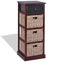 L.w.s Mobili per camera da letto Codice comodino 4 livelli in legno comodino in legno w / 1 cassetto e 3 cestelli da camera da letto mobili da camera da letto di alta qualità scatola di immagazzinaggi