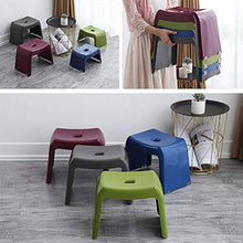 FSYGZJ Poggiapiedi Sgabello Sgabello Sgabello Sgabello in plastica Sgabello Quadrato per Uso Domestico Cambia Scarpe Piccola Panca Sedia da Soggiorno Sgabello Antiscivolo per Bagno per Adulti (Colo