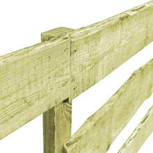 vidaXL 4x Legno di Pino Impregnato FSC Pannelli di Recinzione a 3 Sbarre Immarcescibile con Montanti Recinto Giardino Palizzata 510x120 cm
