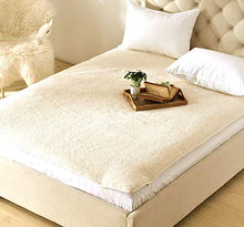Coprimaterasso spesso in peluche con rivestimento trapuntato Tatami, per camera da letto, divano, auto, terra in lana, 180 x 200 cm