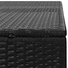 Copribidone per Spazzatua Polyrattan, Copribidone Quadruplo Spazzatura Nero, 305x78x120 cm