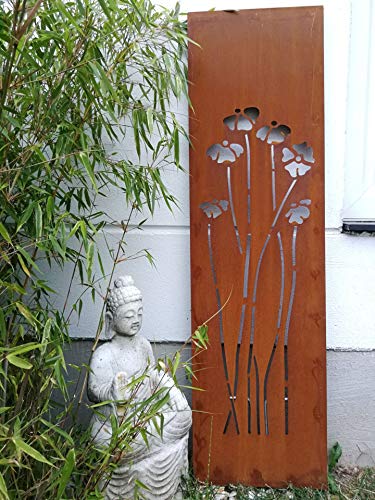 Zen Man ruggine Giardino frangivista in Metallo 1 mm ruggine Recinzion –  Arredi Casa