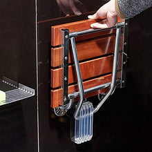 Sgabello multifunzionale Sgabelli da parete pieghevoli Sgabelli e sedia Parete a muro Pieghevole Pieghevole Sedile Doccia in legno Cambio scarpe Sgabello 304 Staffa in acciaio inox per anziani / disab