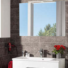 FACKELMANN B.Clever - Set di mobili da bagno, 3 pezzi, 120 cm, con lavabo in marmo e specchio da bagno