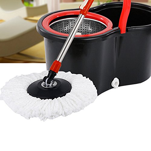 WAMSY Mop Magic Mop 360 Rotante Wring Sostituibile Utensile per La Pulizia del Secchio della Famiglia Finestra per Pavimento Smart Spin Tovaglioli di Casa per La Casa