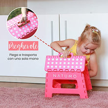 NATUMO® - Sgabello pieghevole di alta qualità, portata 150 kg, per cucina, bagno, giardino, per bambini e adulti
