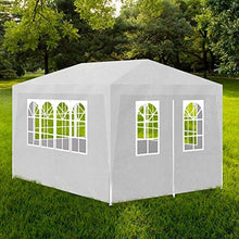Wakects Gazebo da Giardino, 3x4 m Tenda per Feste Tendone per Feste Gazebo Impermeabile Protezione UV Tenda Giardino Sagre Eventi Mercati Esterno, Bianco