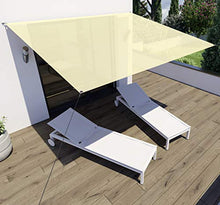 Vela parasole Blue Frog, protezione solare, rettangolare 3 x 2,5 m, idrorepellente, Peso 80 g/m², crema, 64010