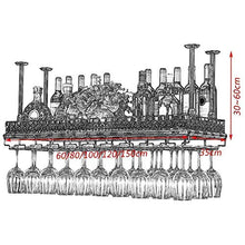 GAXQFEI Cucina Vino Vetro Stoccaio Rack Del Bicchiere Di Bicchieri da Vino con Soffitto Metallo Portametti Di Metallo Stoccaio, Nero Bronzo Vino Calice Calice in Vetro Rack, Appeso Vino Porta in Vet