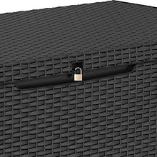 Scatole di storage ideale, scatole di stoccaggio all'aperto, sguardo rattan un favoloso design, posti a sedere e le esigenze del giardino,Grey