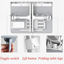 Tavolino Regolabile per Laptop, Tavolo da Letto Pieghevole con Slot per Schede, Scrivania Portatile per Divano, Letto, Ufficio E Picnic