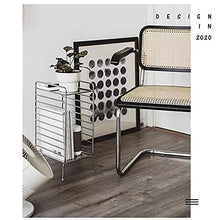 Jcnfa-Tavoli Guida di Linea in Acciaio Inox, tavolino in Metallo per Il Tempo Libero. (Color : Steel, Size : 11.81 * 8.66 * 20.47in)