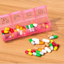 CJshop Astuccio portapillole Pill Box Portatile della Famiglia Rotary Piccolo Pill Box Portatile Una Settimana Dispensing Viaggi Pill Box Pacchetto Pill Box Organizer per Pillole