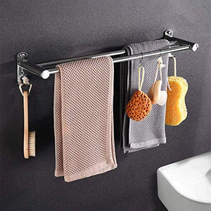 Wyxy Portasciugamani, portasciugamani Montato a Parete, portasciugamani Autoadesivo, mensola portasciugamani in Acciaio Inossidabile 304, 30/40 / 50-60/70/80 / 90cm, per Cucina Bagno-Double_Rod