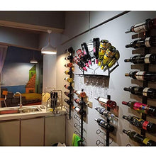 Chensd Bottiglia di Vino Vino Rack Muro di Ferro battuto cremagliera Vino Rack Decorazioni Europea scaffalature Calice cremagliera Muro impiccagione Decorazioni per la casa (Size : 80 * 13 * 40)