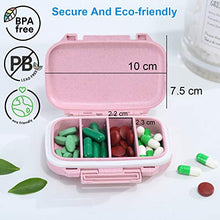 YNester 2 Pack Portapillole Pill Pilles, Fashion Pill Organizer Pillola da viaggio Case Medical Pill Box Dispenser per Vitamine Integratori Medicina Box - 4 scomparti rimovibili (Rosa + Blu)