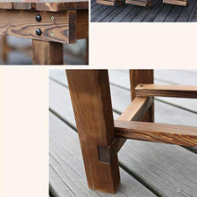 CR Stool Panca da Esterno, Panca in Legno massello, Panca in Legno carbonizzato, Panca per Scarpe, panchina per Parco, Panca Lunga (Dimensioni : 120 * 35 * 40cm)