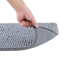 Set da bagno in due pezzi rettangolare a forma di U Tappetino da bagno Tappetino antiscivolo facile da pulire Indossabile per il bagno per il soggiorno(Dark gray)