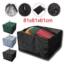 Borsa portaoggetti per mobili da esterno, custodia protettiva per cuscino Oxford 210D impermeabile, borsa portaoggetti quadrata per mobili da esterno per esterni con cerniera e maniglie, 81x81x61cm