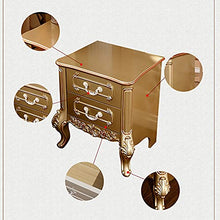 Comodino di Leggero, Gruppo Intagliato Camera da Letto Europea Multifunzione 2 Piccoli Mini armadietti Carico: 400 kg-60x52x45 cm FANJIANI