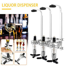Dispenser per liquori da 3 bottiglie, supporto per bottiglia per bevande a parete, supporto per dispenser per vino, erogatore per bevande a molla, portabottiglie per vino da bar