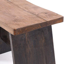 Design Delights - Sgabello Schemel 40 rustico, in mogano massiccio, 40 x 31 x 25 cm (larghezza x altezza x profondità), poggiapiedi, sgabello decorativo in legno