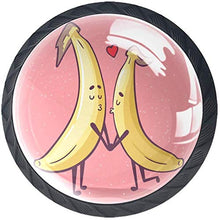 Banana Cartoon Pomelli per Porta Set di 4 Pomelli per Mobili Manopole per Cassetti Cucina Armadio Vetro
