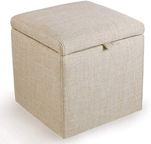 KANULAN Sgabelli Bar Panno Bagagli Sgabello Dressing Piede Sgabello di Legno Solido Telaio Moda Bed Fine Sgabello Sgabello Bagagli (Color : Beige)