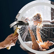 Bathroom mirror Specchio Rotondo da Parete per Bagno, Specchiera da Trucco con Cornice Nera, con Specchio Retroilluminato a LED | Luce Bianca | Defog | Smart Dual Touch (80 cm * 80 cm)