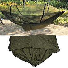 FOLOSAFENAR Amaca con zanzariera con Sedia Altalena in Corda legata, per Viaggi in Campeggio all'aperto(Army Green)