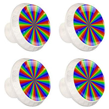 Rainbow Rotary Nest 4 PCS Pomelli per Porta, Pomolo per Mobile, Pomelli per Mobili con Viti, Maniglia per Armadietto, Pomelli per Porta, Pomelli per Cassetti per Porta, Armadio, Cassetto e Credenza
