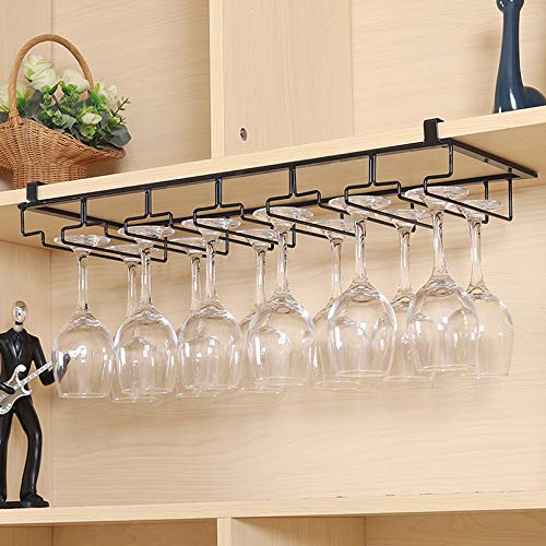 Portabottiglie da Vino Mobili Filo Metallico Moderno sotto l'armadio Calici Bicchieri da Vino Appendiabiti Organizer Portaoggetti Rack-Display Multifunzione Rack di stoccaggio Scaffa