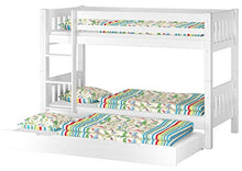 Erst-Holz Letto Bianco a Castello per Ragazzi per materassi 90x200 in Pino con Box 3° Letto 60.06-09WS7