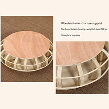 LTINN Cuscino da Pavimento Tatami, Materiale Naturale, Scheletro in Legno massello, Fatto a Mano, Resistente, Cuscino per la Cerimonia del tè per Uso Domestico