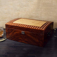 SHAO1 Cigar Humidor, Impiallacciatura E Trascorrere Navi di Superficie Legno di Cedro Grande capacità Cigar Humidor Cigar Cabinet Portasigarette (387 * 272 * 152Mm)
