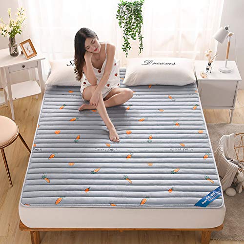 Tatami Materasso Da Terra Materassino,Spesso Futon Materasso Cotone Pad Pieghevoli Mat,Giapponese Letto Portatile Dormitorio Per Studenti Materasso Cuscino Imbottito Singolo A 180x200cm(71x79inch)