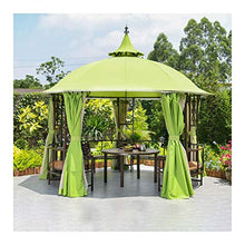 HLZY Gazebo da Giardino 12x12 FT Gazebo for Cortili con Il reticolato e Tende, Giardino Gazebo, Patio Padiglione, Partito Esterno Pergola for Barbecue, Party, Beach e Altro Tettoia da Esterno