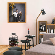 Relaxdays Portabottiglie, 9 Bottiglie, Cantinetta Decorativa per Cucina e Salotto, Metallo, HLP: 55 x 34 x 17,5 cm, Nero