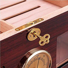CLJ-LJ Cigar Box, Naturale Cedar Cigar Humidor Viaggio Portatile Cigar Box in Grado di memorizzare 100 sigari, Cigar Humidor for sigari e Accessori for sigari - Red Pine Grano Good Mood, Good Life