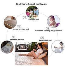 Pieghevole Materasso Tatami Stuoie Bed Ground Materasso Letto Futon Matrimoniale Dormitori Campeggio Lattice + fibra di poliestere Futon Portatile Fodera/White / 90x200cm