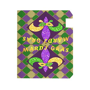 Mardi Gras Mailbox Covers Magnetico Fleur De Lis Zigzag Grande Posta Lettera Involucri Giardino Giardino Cantiere Casa Decor Oversize Dimensioni 64,8 x 53,3 cm