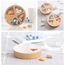 Dreamyep Portable Pillola Scatola di Legno con Portatile Pillola Bagagli Dispenser Mini Tablet Pillola Packaging Copertura in Acrilico Box
