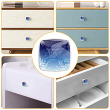 Set di 4 maniglie rotonde per armadio da cucina, credenza, cassettiera, cassettiera, con viti, per cucina, comò, armadietto, bagno, guardaroba, via lattea giapponese e bambù, colore: blu