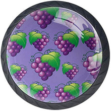 Viola Dolce Fresco Modello Viola Pomelli per Porta Set di 4 Pomelli per Mobili Manopole per Cassetti Cucina Armadio Vetro