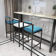 M-YN Sgabelli da Bar Sgabelli da Bar Moderno Bar Sgabello in Ecopelle Sedie in Pelle con Gambe in Metallo Altezza Armless Mid Post Back for Cucina, Caffetteria, Bar, Balcone for la casa